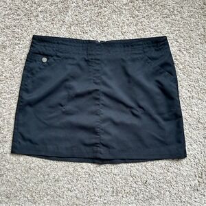 PGA Tour I Black Golf Skort Athletic Tennis Skirt with Built-in Shorts I Size L